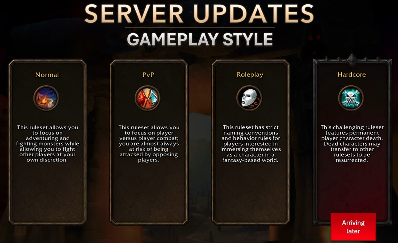 The four rulesets and the account-wide language setting.